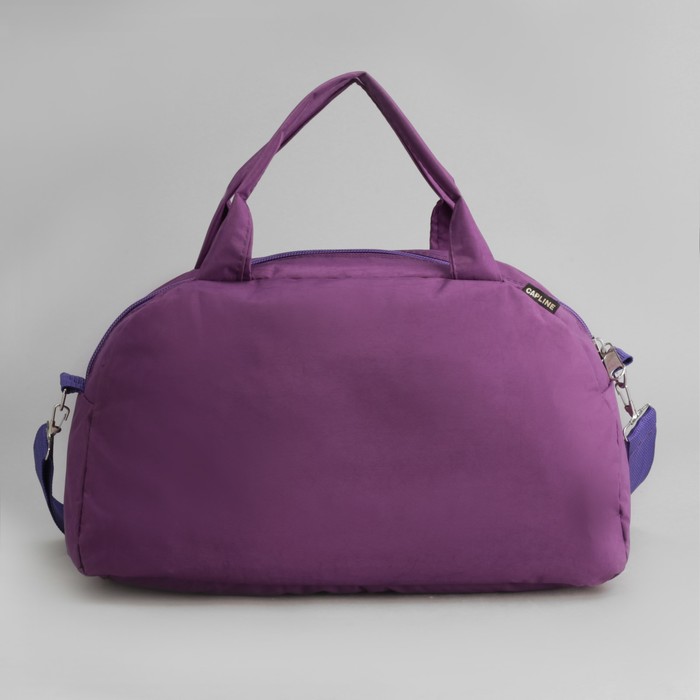 Сумка спортивная, отдел на молнии, наружный карман, цвет баклажановый/розовый