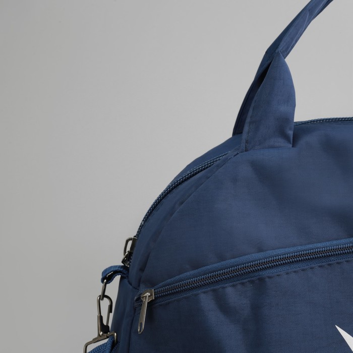 Сумка спортивная, отдел на молнии, наружный карман, цвет синий/розовый