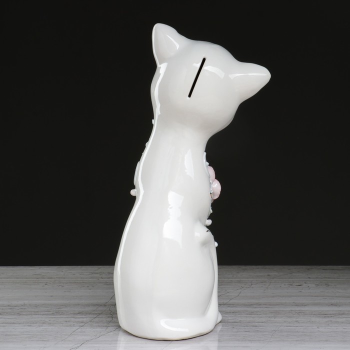 Копилка "Алиса" большая, лепка гляне белый