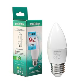 Лампа светодиодная Smartbuy, C37, Е27, 9.5 Вт, 4000 К, дневной белый свет