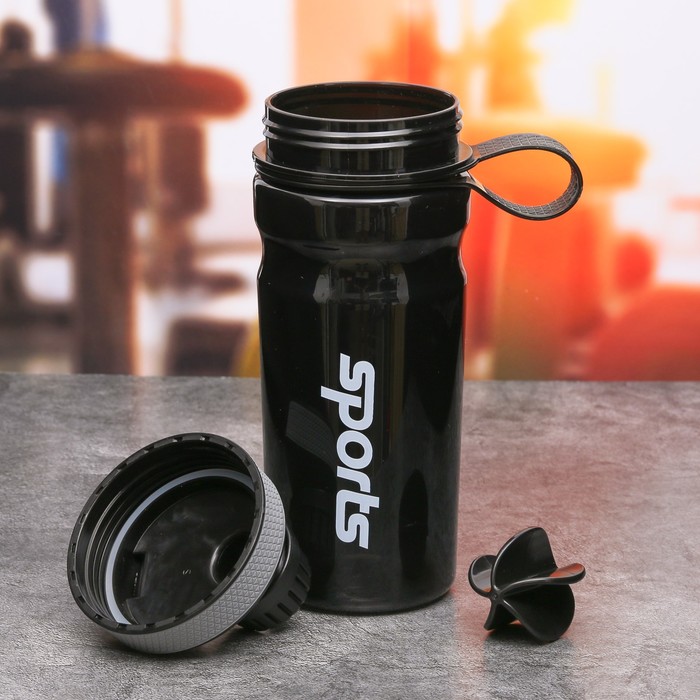 Шейкер 600 мл, Sports, с шариком, микс, 8х22 см