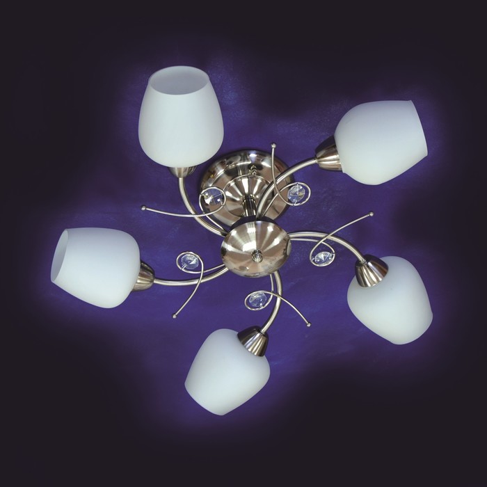 Люстра "Макерена" 5x60Вт E27 золото 40x40x28см