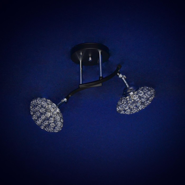 Люстра "Пескуела" 3x40Вт Е27 черный, хром 44x44x28см