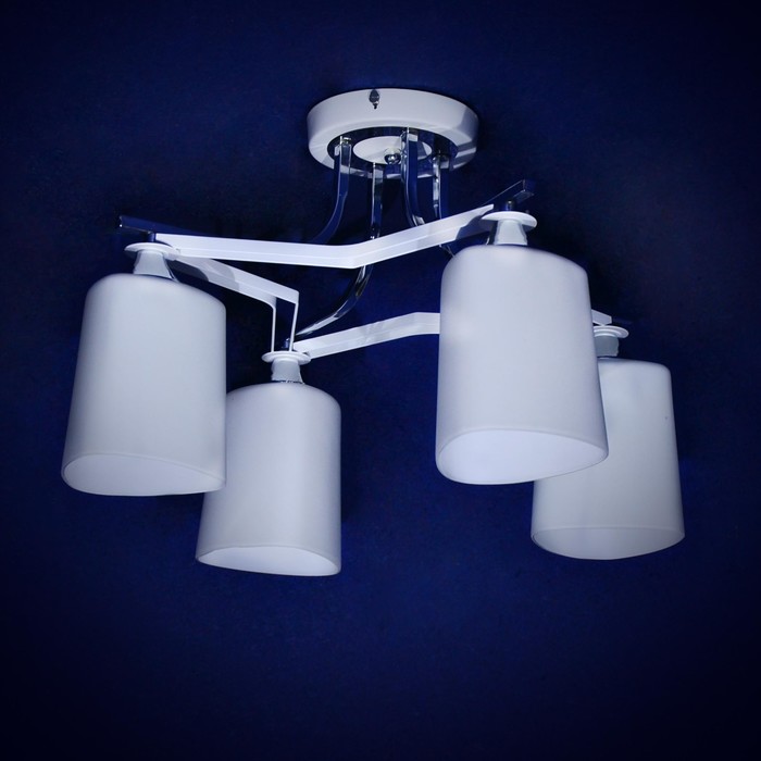 Люстра "Олдонза" 4x40Вт Е27 серебро 51x51x34см