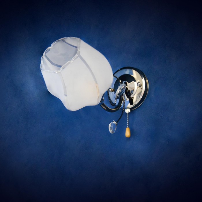 Бра "Кармела" 1x40Вт E27 серебро 20x30x17см