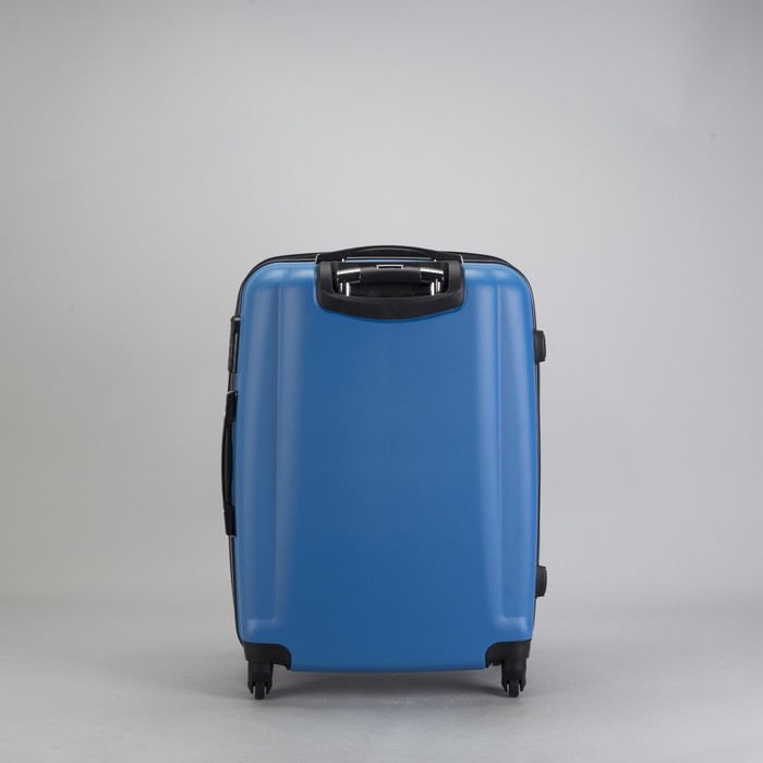 Чемодан средний 24", отдел на молнии, кодовый замок, 4 колеса, цвет голубой