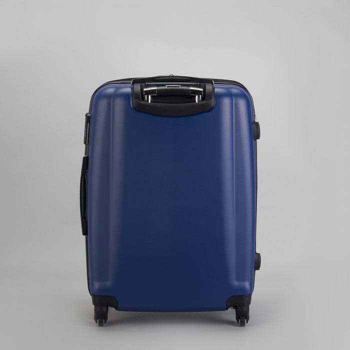 Чемодан средний 24", отдел на молнии, кодовый замок, 4 колеса, цвет синий