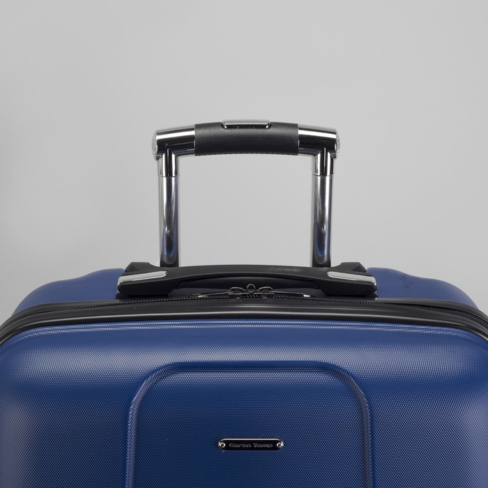 Чемодан средний 24", отдел на молнии, кодовый замок, 4 колеса, цвет синий
