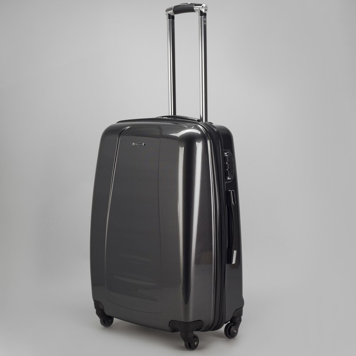 Чемодан средний 24", отдел на молнии, кодовый замок, 4 колеса, глянец