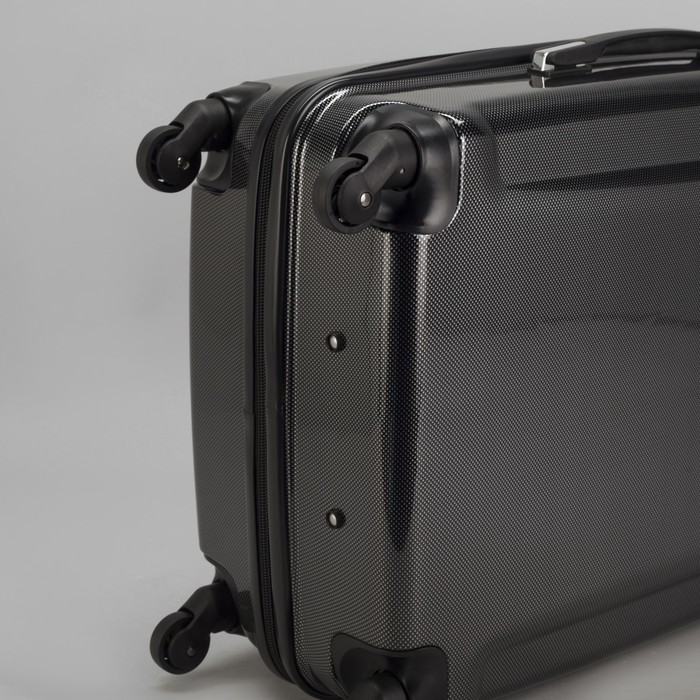 Чемодан средний 24", отдел на молнии, кодовый замок, 4 колеса, глянец