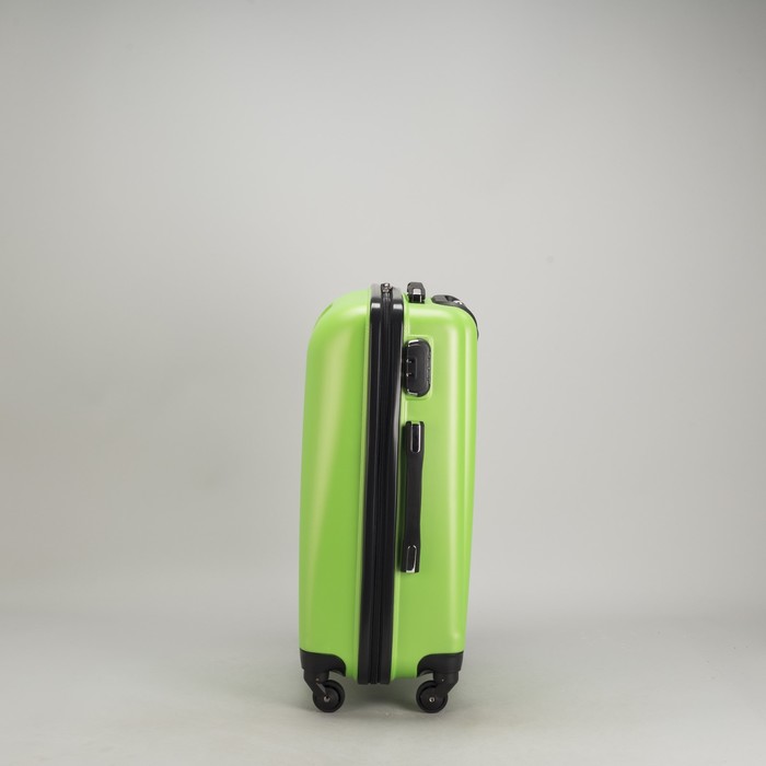 Чемодан малый 22", отдел на молнии, кодовый замок, 4 колеса, цвет зелёный