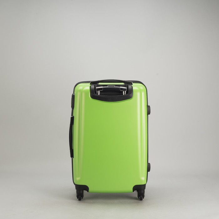 Чемодан малый 22", отдел на молнии, кодовый замок, 4 колеса, цвет зелёный