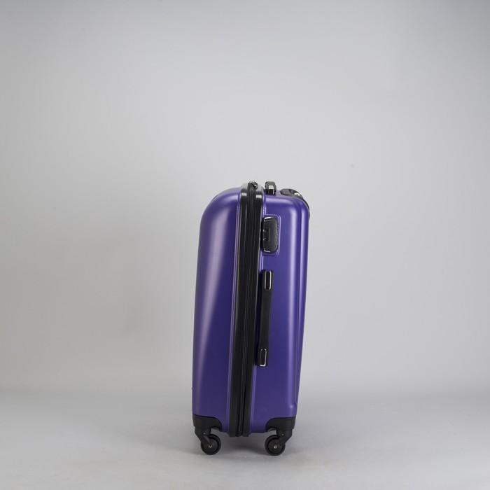 Чемодан малый 22", отдел на молнии, кодовый замок, 4 колеса, цвет фиолетовый