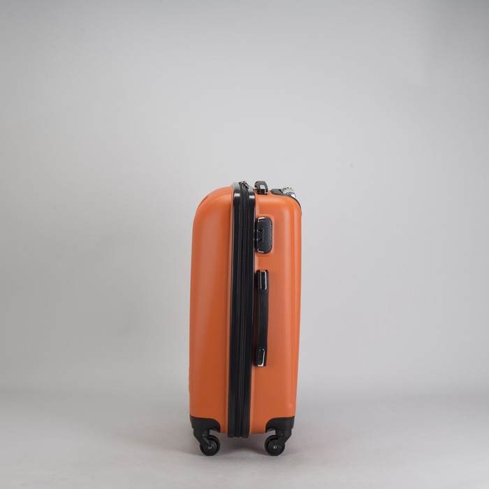 Чемодан малый 22", отдел на молнии, кодовый замок, 4 колеса, цвет оранжевый