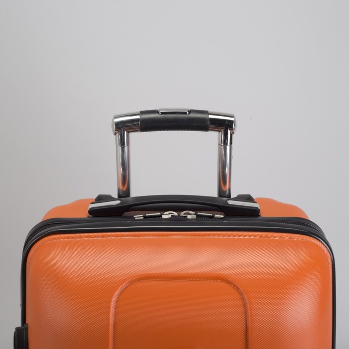 Чемодан малый 22", отдел на молнии, кодовый замок, 4 колеса, цвет оранжевый