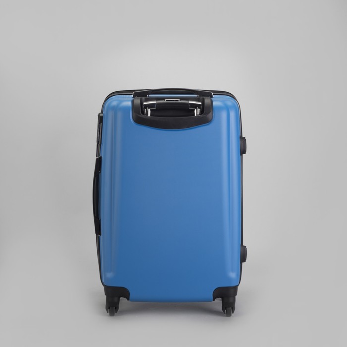 Чемодан малый 22", отдел на молнии, кодовый замок, 4 колеса, цвет голубой
