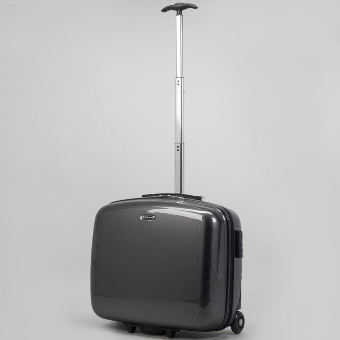 Чемодан мини 15", отдел на молнии, кодовый замок, 2 колеса, глянец