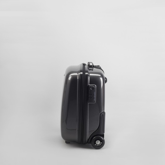 Чемодан мини 15", отдел на молнии, кодовый замок, 2 колеса, глянец