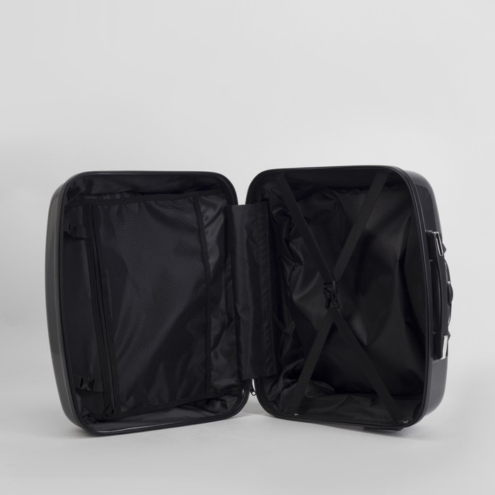 Чемодан мини 15", отдел на молнии, кодовый замок, 2 колеса, глянец