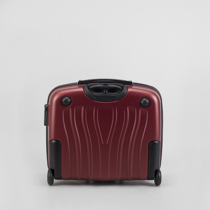 Чемодан мини 15", отдел на молнии, кодовый замок, 2 колеса, цвет бордовый