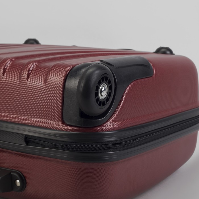 Чемодан мини 15", отдел на молнии, кодовый замок, 2 колеса, цвет бордовый