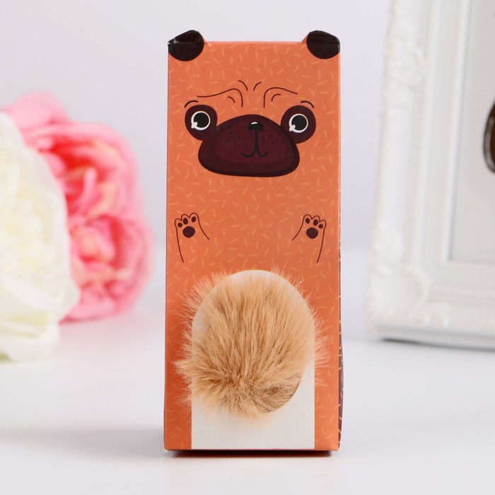 Пушистик на кольце "Мопсик Бисквит"