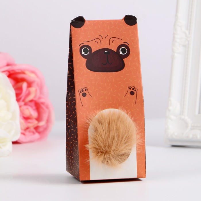 Пушистик на кольце "Мопсик Бисквит"