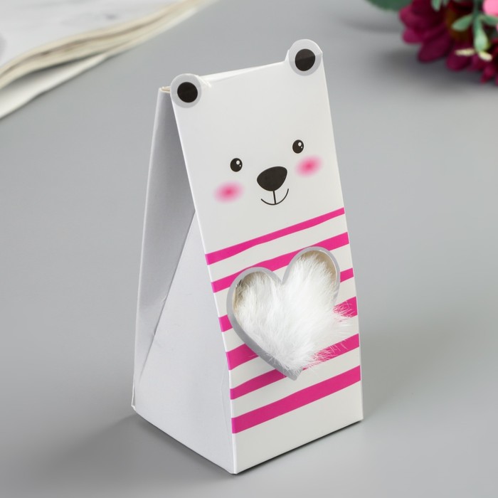 Пушистик на кольце "Мишка Зефирка"