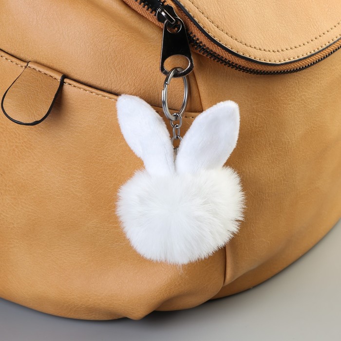 Пушистик на кольце "Мишка Зефирка"