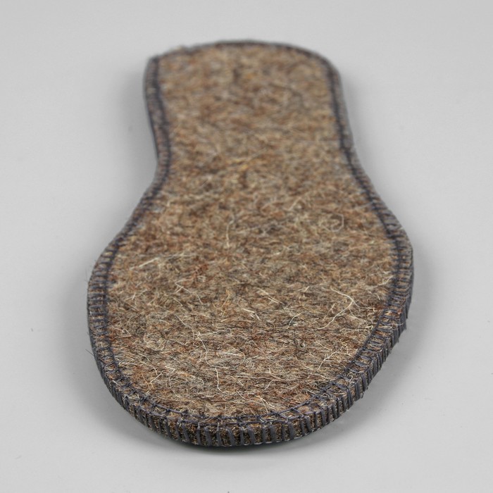 Стельки для обуви, двухслойные, 44р-р, пара, цвет серый