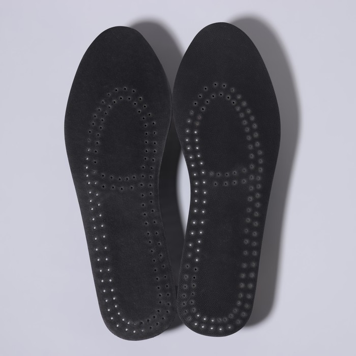Стельки для обуви, универсальные, дышащие, 36-46 р-р, пара, чёрный/бежевый