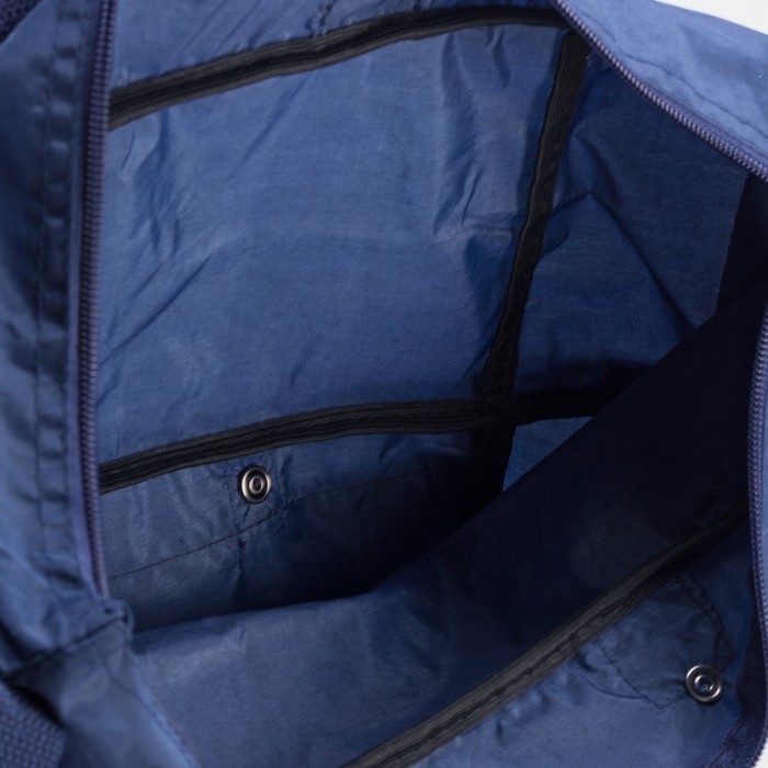 Сумка складная на колесах, 1 отдел на молнии, 2 наружных кармана, с расширением, цвет синий