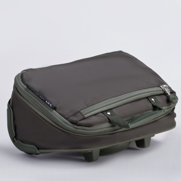 Сумка складная на колесах, 1 отдел на молнии, наружный карман, с расширением, цвет хаки