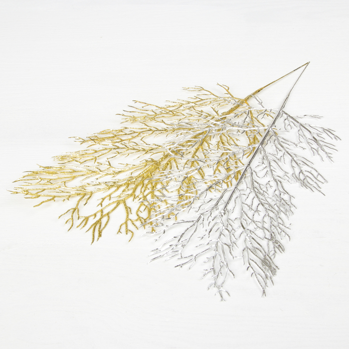 Декор блеск "Тирукали" 12*30 см, микс (золото, серебро)