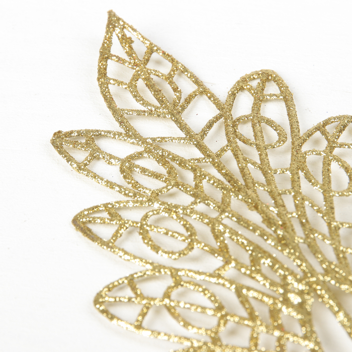 Декор блеск "Резной листик" 14*30 см, микс