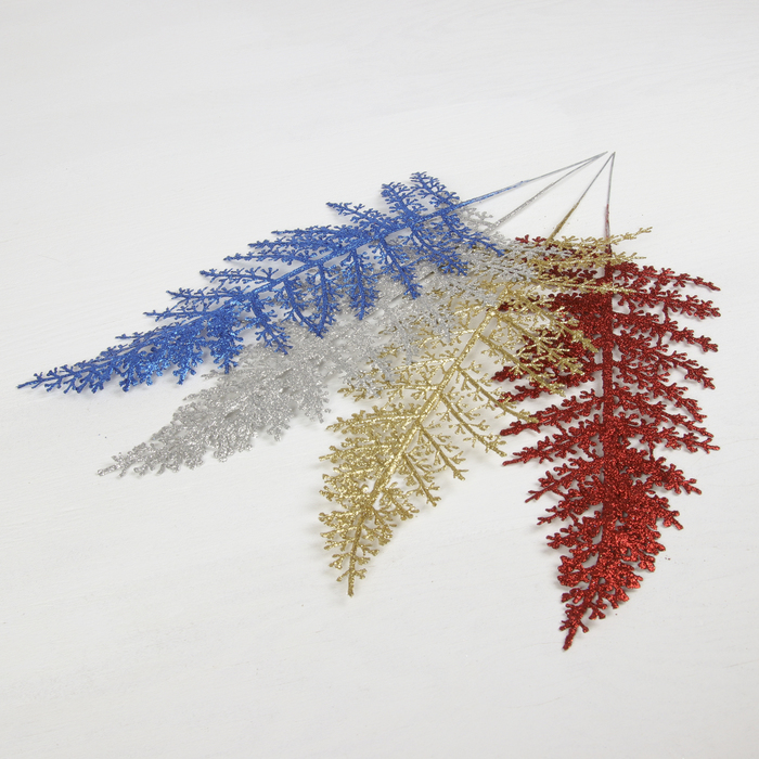 Декор блеск "Папоротник" 14*32 см, микс