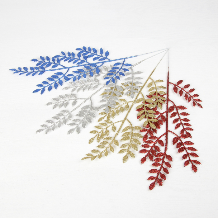 Декор блеск "Веточка мирта" 16*30 см, микс