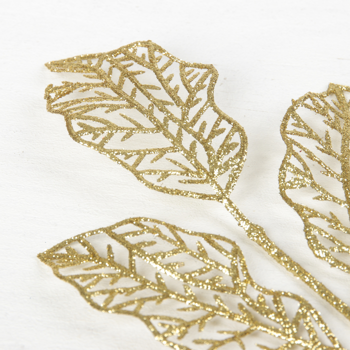 Декор блеск "Волнистые листья" 14*20 см, микс