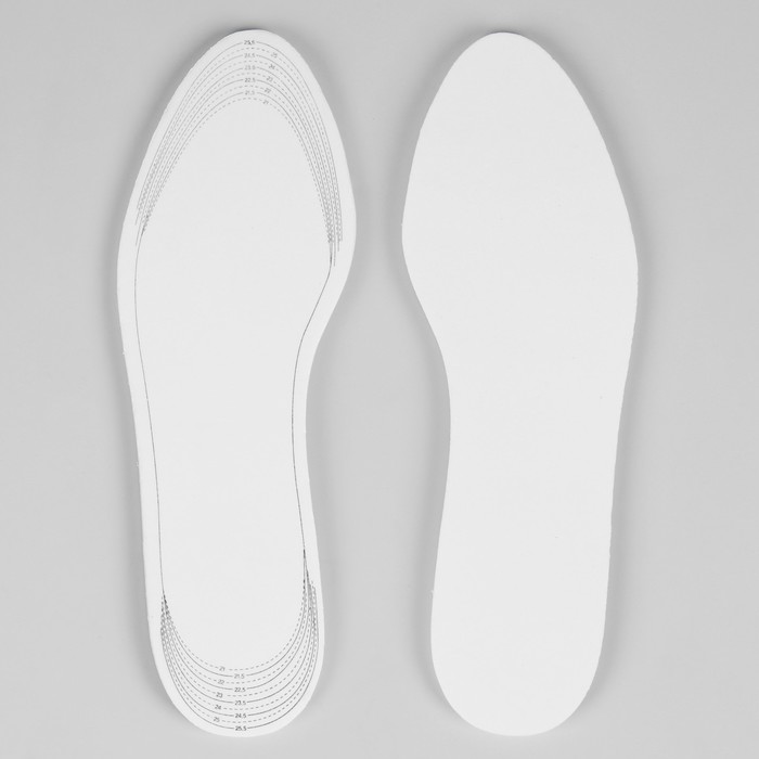 Стельки для обуви, универсальные, 32-42р-р, пара, цвет белый
