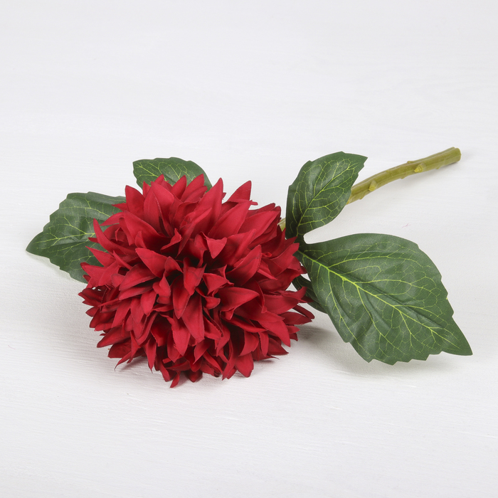 Цветы искусственные "Георгин люкс" 14*30 см, бордовый