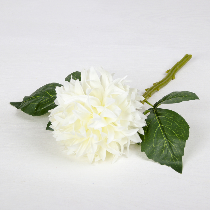 Цветы искусственные "Георгин люкс" 14*30 см, белый