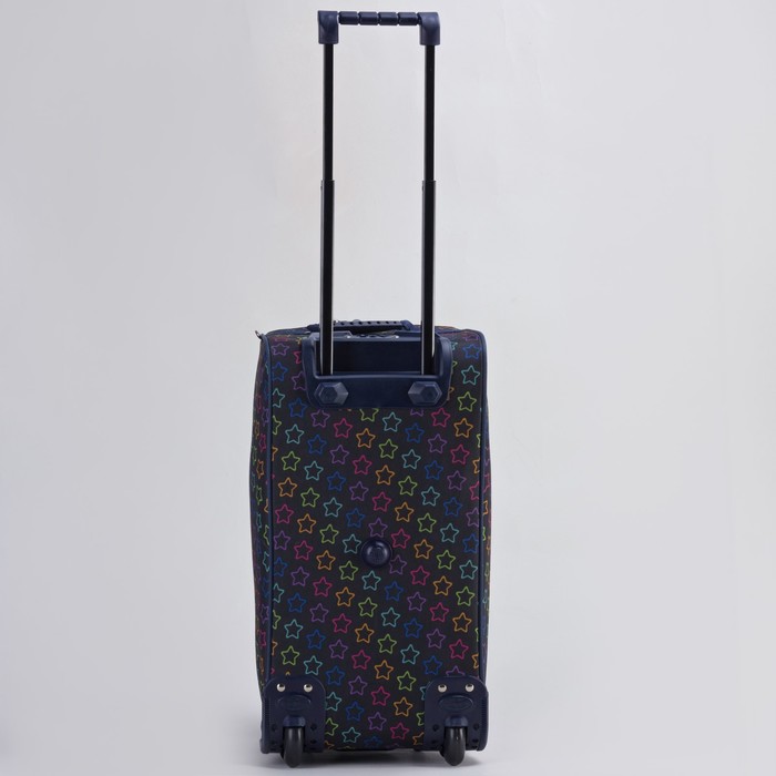 Сумка дорожная на колёсах "Звёзды", 1 отдел на молнии, цвет синий