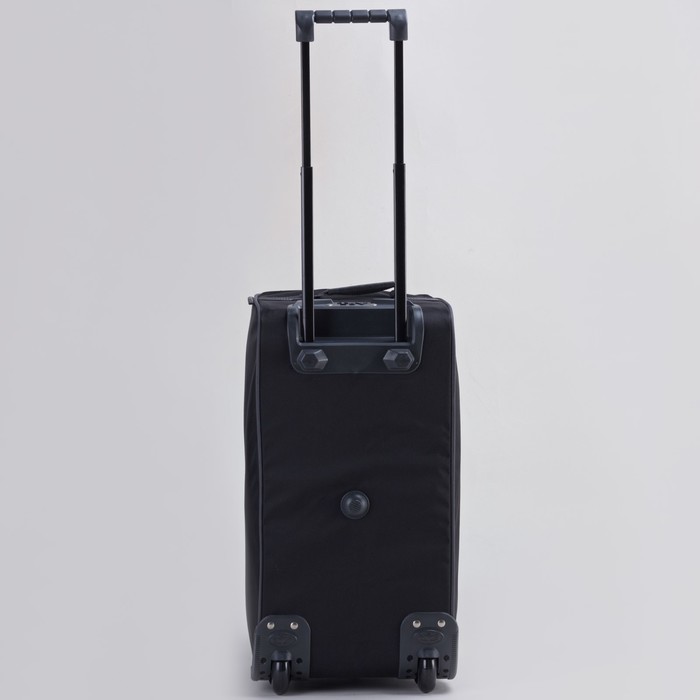 Сумка дорожная на колёсах, 1 отдел на молнии, наружный карман, цвет чёрный/серый
