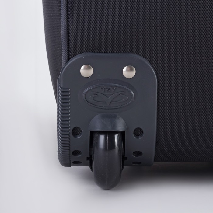 Сумка дорожная на колёсах, 1 отдел на молнии, наружный карман, цвет чёрный/серый