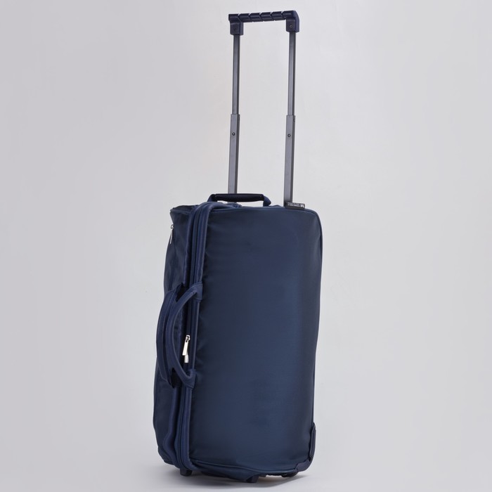 Сумка дорожная на колёсах, 1 отдел на молнии, наружный карман, цвет синий