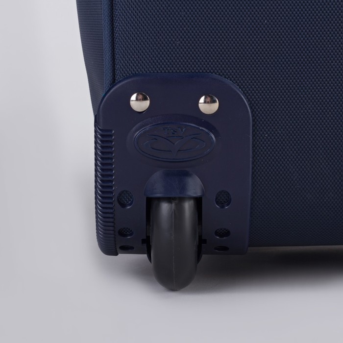 Сумка дорожная на колёсах, 1 отдел на молнии, наружный карман, цвет синий