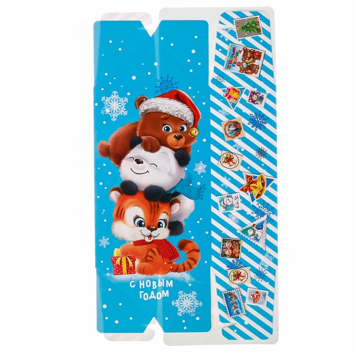 Сборная коробка‒конфета «Зверята», 9,3 х 14,6 х 5,3 см