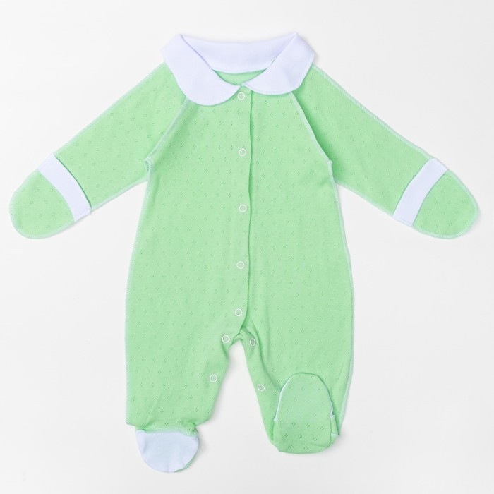 Комбинезон детский, 03403-04, цвет салатовый, рост 56 см