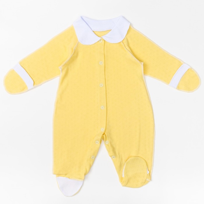 Комбинезон детский, 03403-04, цвет жёлтый, рост 62 см