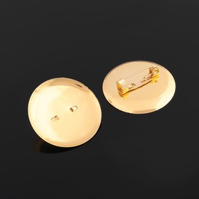 Основа для броши с круглым основанием СМ-367, (набор 5шт) 29 мм, цвет золото Ош